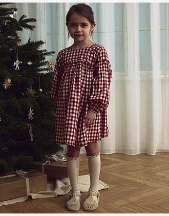 Kjole Barn M/ Volanger - Øko bomull | NMFRIO LS LOOSE DRESS LIL