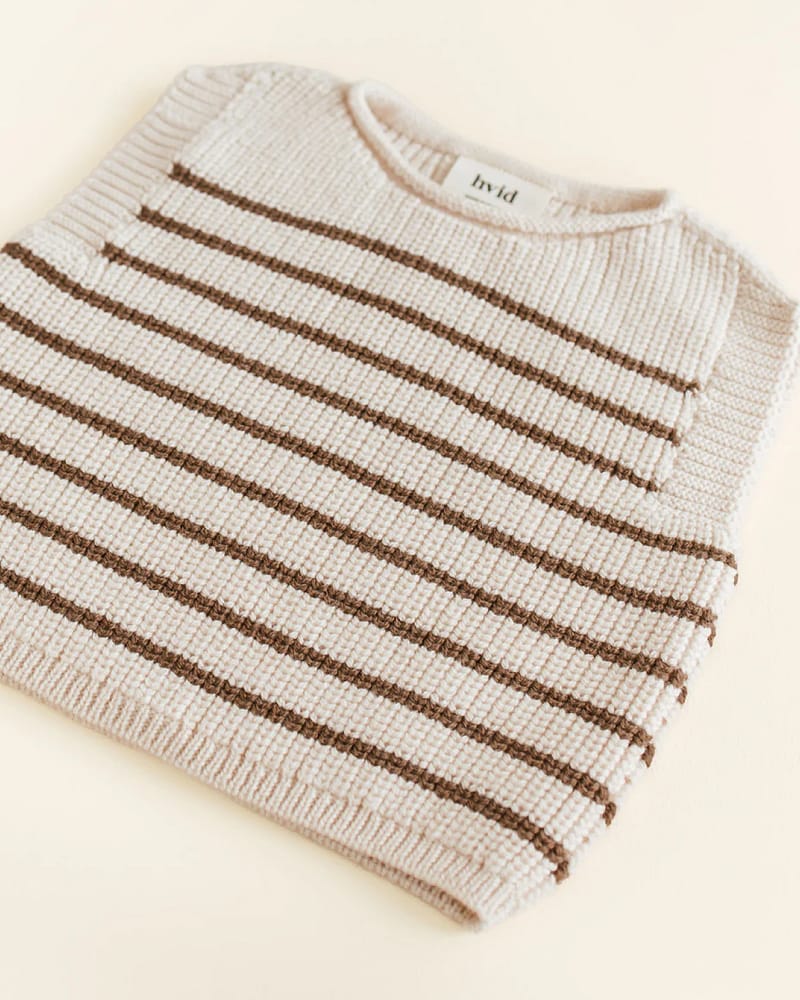 Ullvest Baby - HVID Vest Harvey - 100% Merino - Cream / Mocha