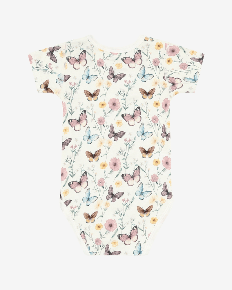 Body Baby, Kortermet - 95% Bambusviskose, 5% Elastane | HCBuller Butterfly