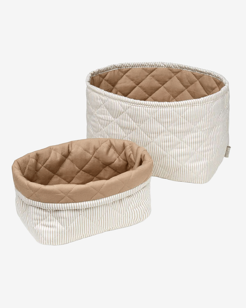 Oppbevaringskurv 2pk - Quilted - Økologisk