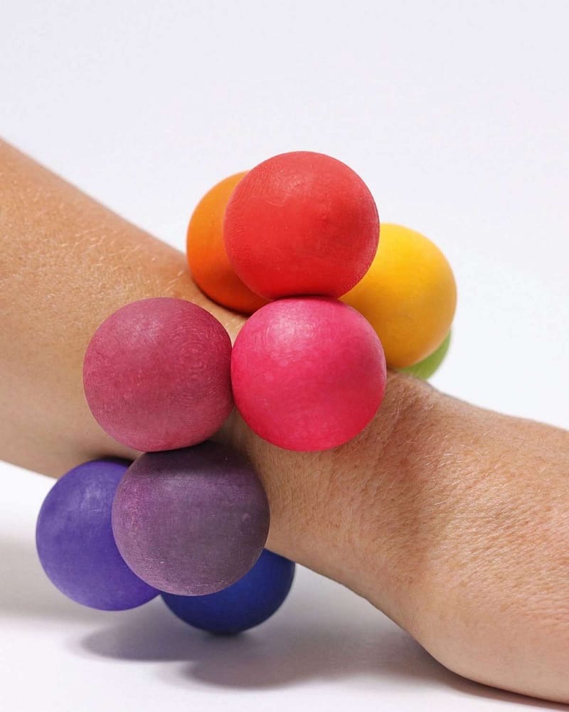 Babyleke Gripekuler - Fidget leke baby 0+| Rainbow Beads Grasper