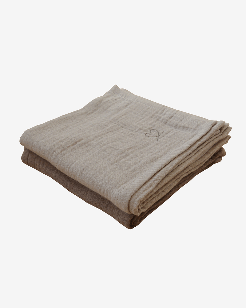 Gulpekluter 2pk - 100% Økologisk Musselin | 65x65 cm