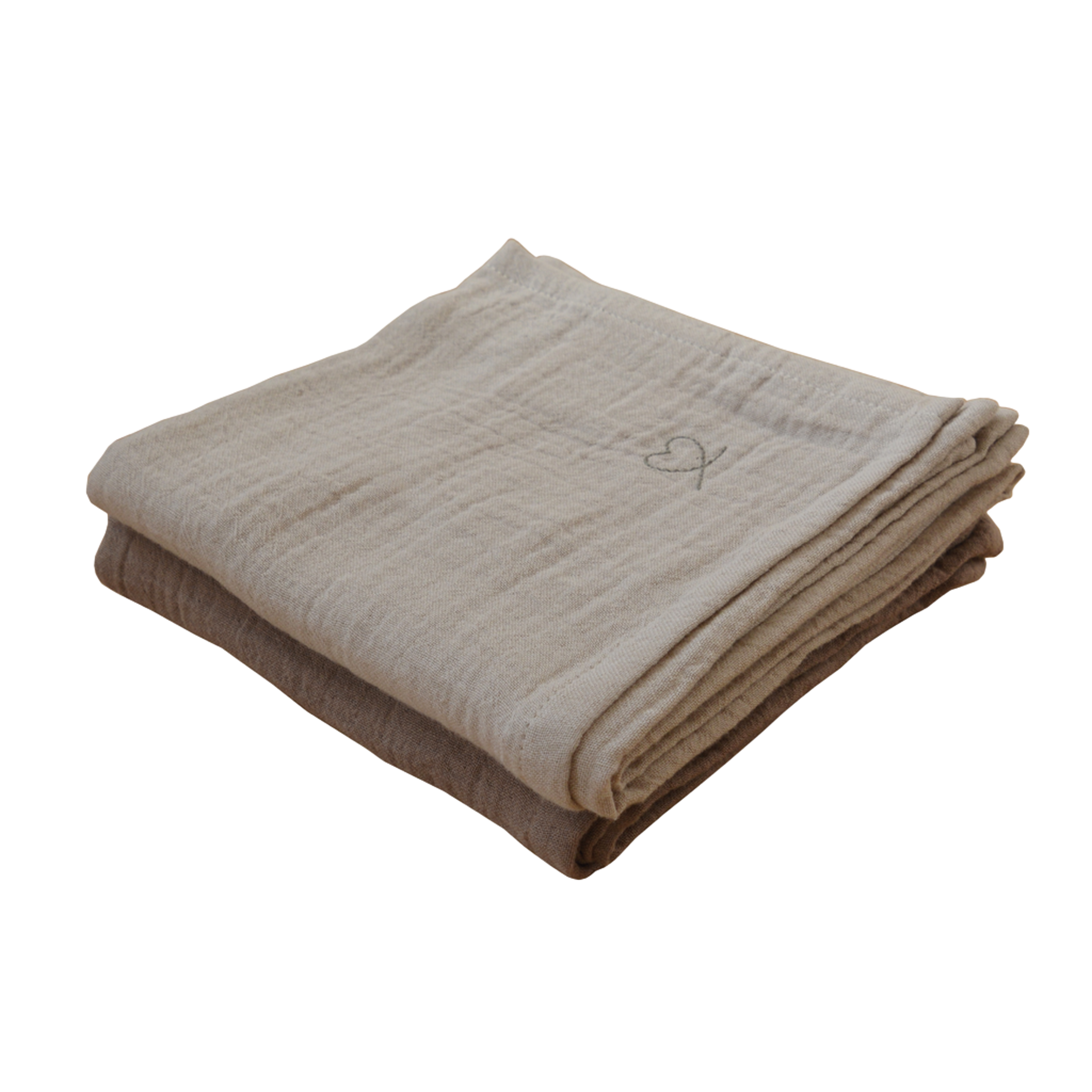 Gulpekluter 2pk – 100% Økologisk Musselin | 65×65 cm, Clay / Earth