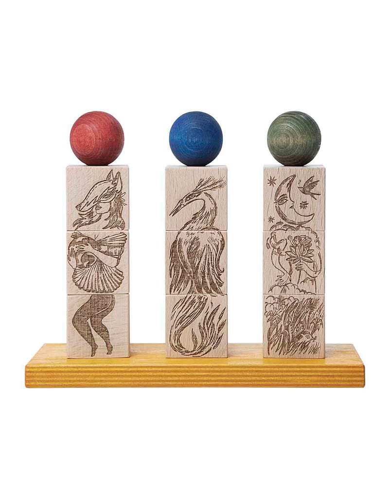 Stableleke Pusleklosser - Økologisk - Håndlaget treleke