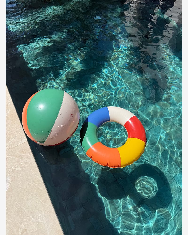 Badering & Badeball Sett - fra 3 år, Oppblåsbar | Swim Ring & Beach Ball Set