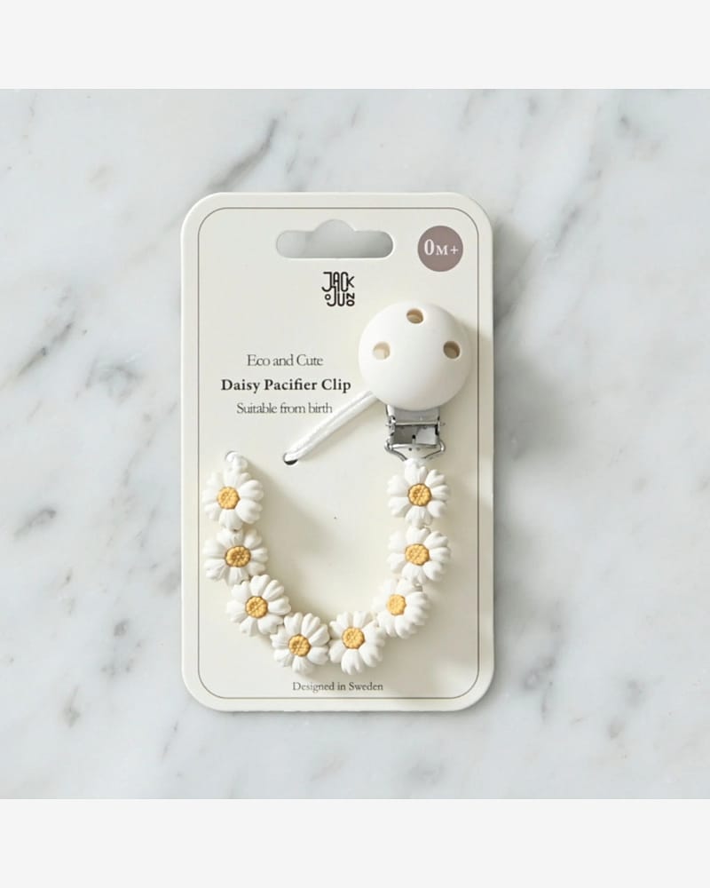 Smokkesnor med Blomster i Silikon | Daisy Pacifier Clip