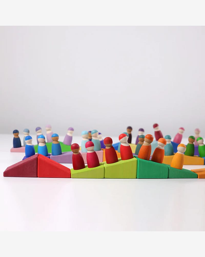 Byggesett og Puslespill - 30 skrå klosser | Sloping Blocks