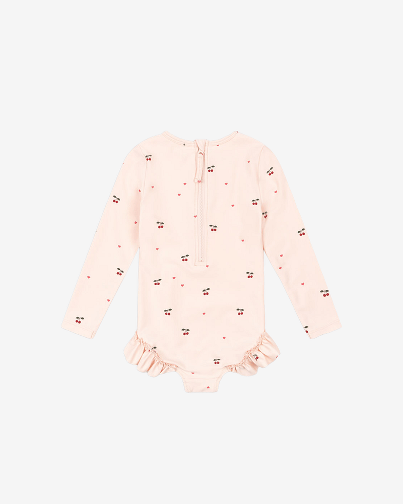 Badedrakt med Armer og Volanger - UV 50+ | Merle LS Swimsuit