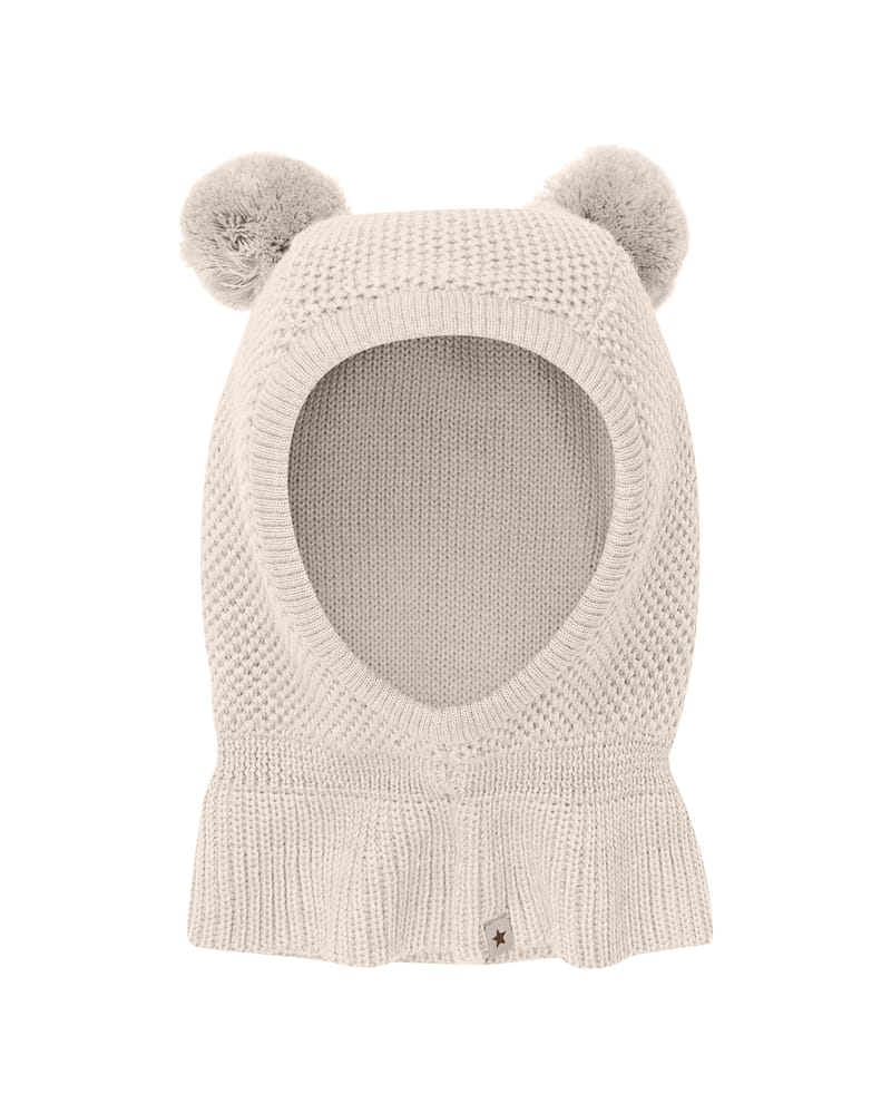 Balaclava Ull 2-Lags m/ Vindstopper | Windstopp w. Pompoms