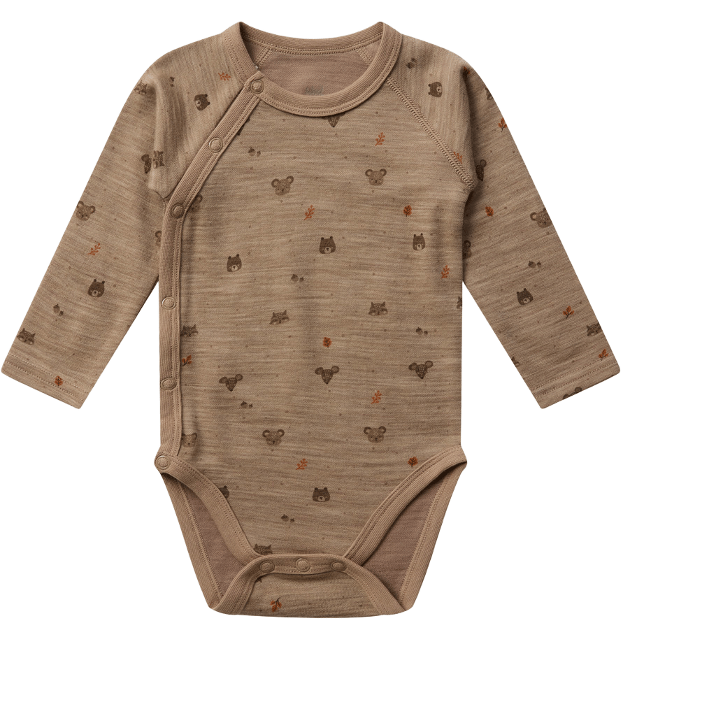 Omslagsbody Baby – Ull/Bambusviskose | HCBaloo Wrap, Biscuit