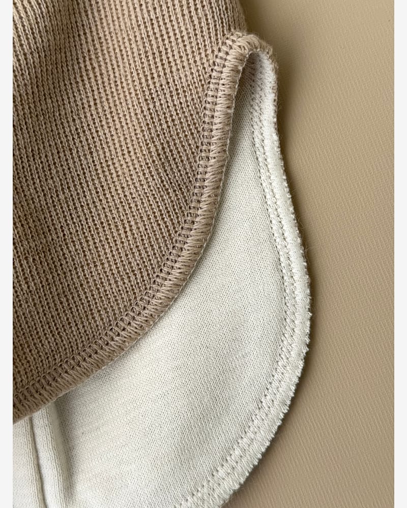 Balaclava Ull m/ Bomullsjersey fôr og Vindstopper | Ubehandlet Ull