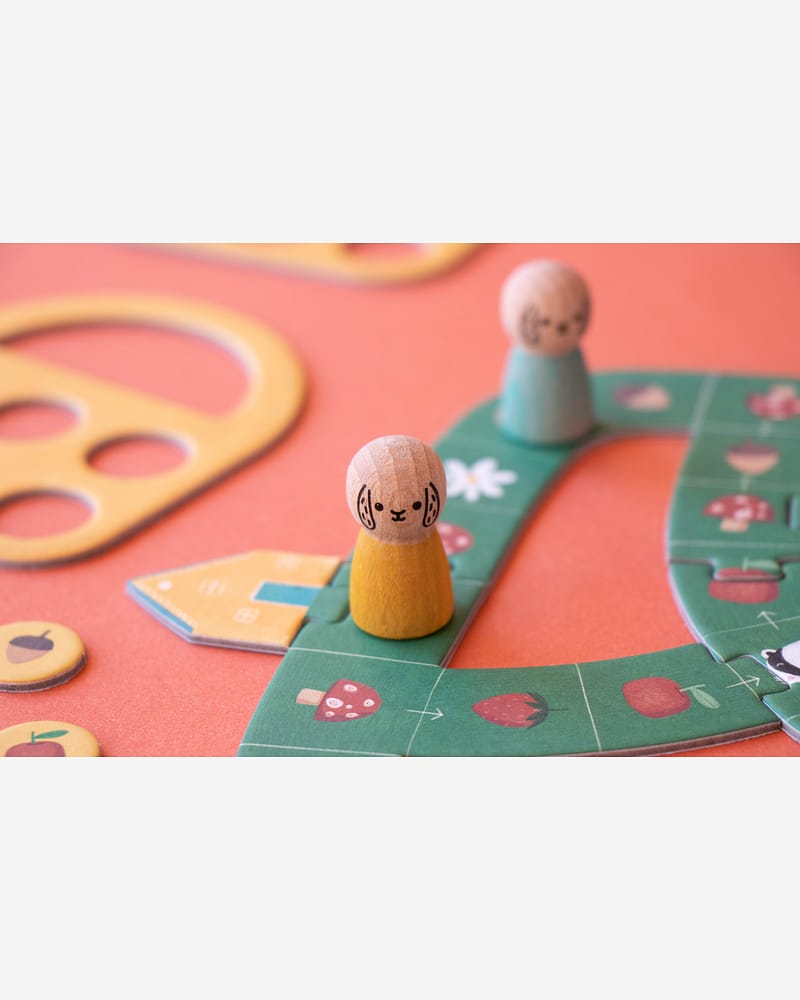 Brettspill Barn 4år+, Pocket size - Familiespill "Samle Jordbær før Grevlingen Kommer" | Tiny Game Strawberries