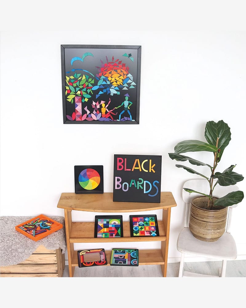 Magnettavle m/ Stativ - 30cm x 30cm | Black Board