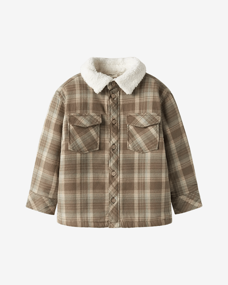 Fleece Jakke Barn - 100% Øko Bomull | NMMTAVOR LS LOOSE SHIRT LIL