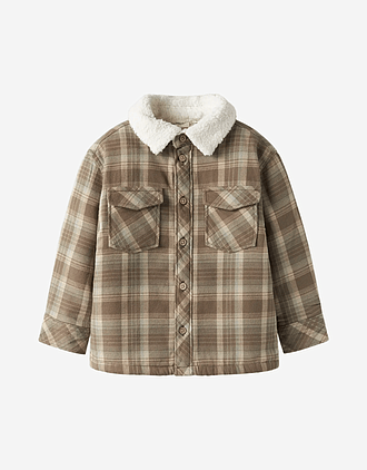 Fleece Jakke Barn - 100% Øko Bomull | NMMTAVOR LS LOOSE SHIRT LIL