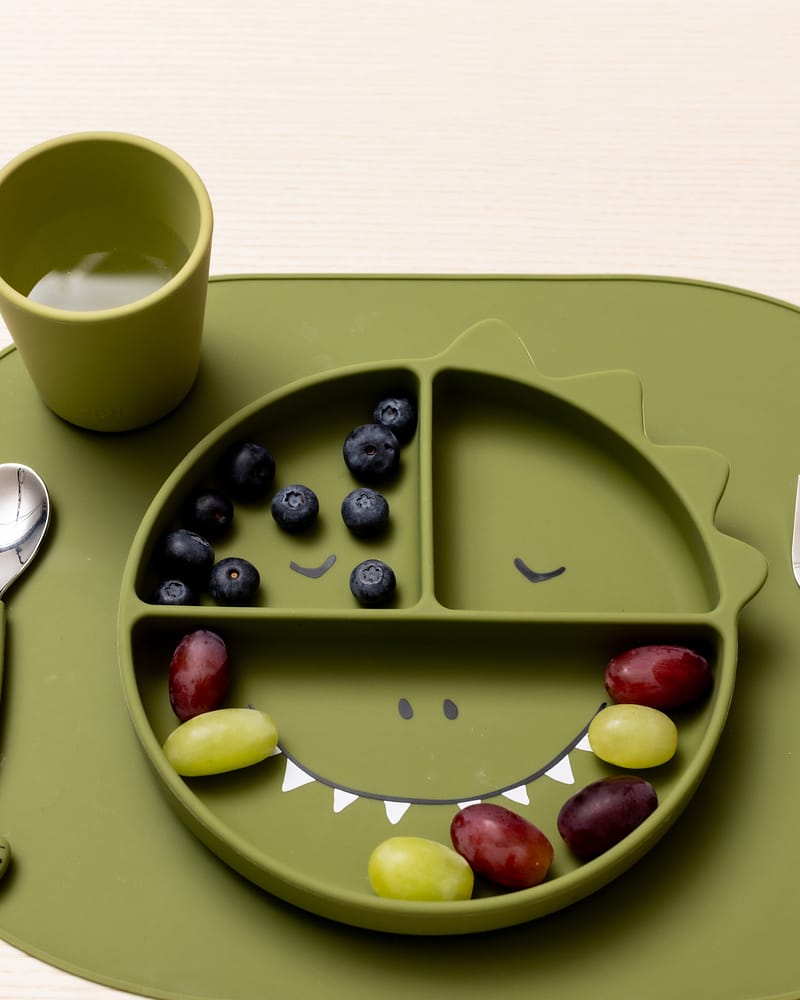 Tallerken med flere rom & Sugekopp - Silikon