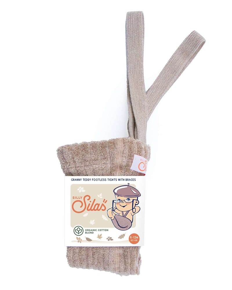 Strømpebukse Teddy Ribb - u/ fot, m/ seler | Granny Footless Tights