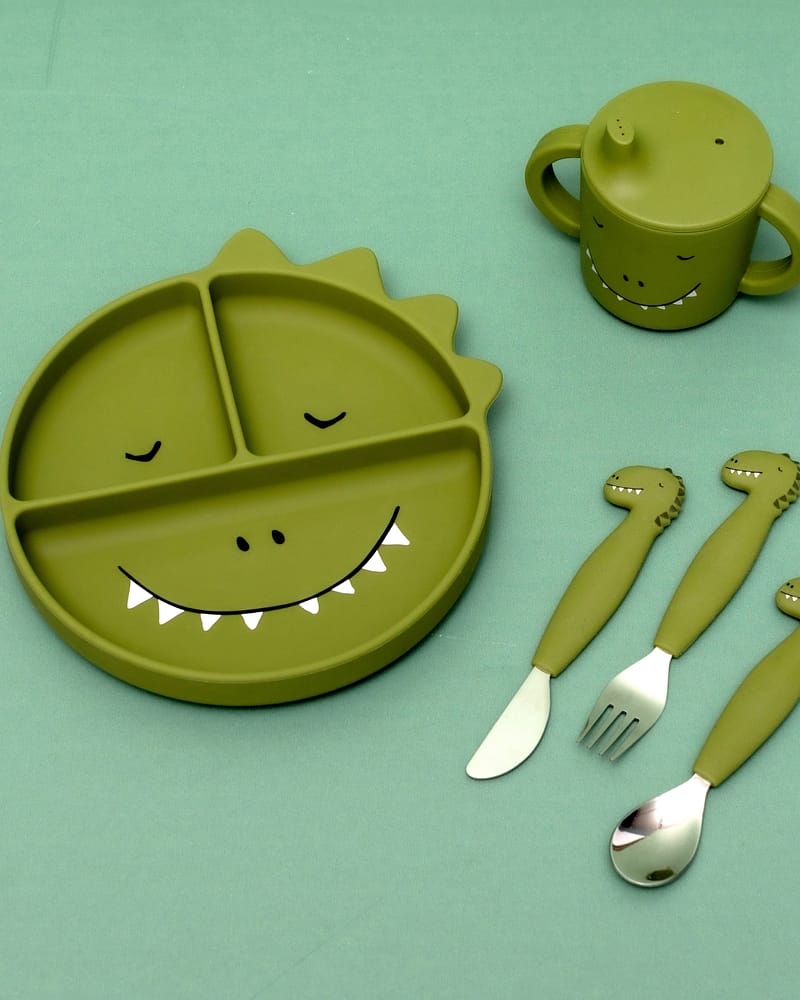 Tallerken med flere rom & Sugekopp - Silikon