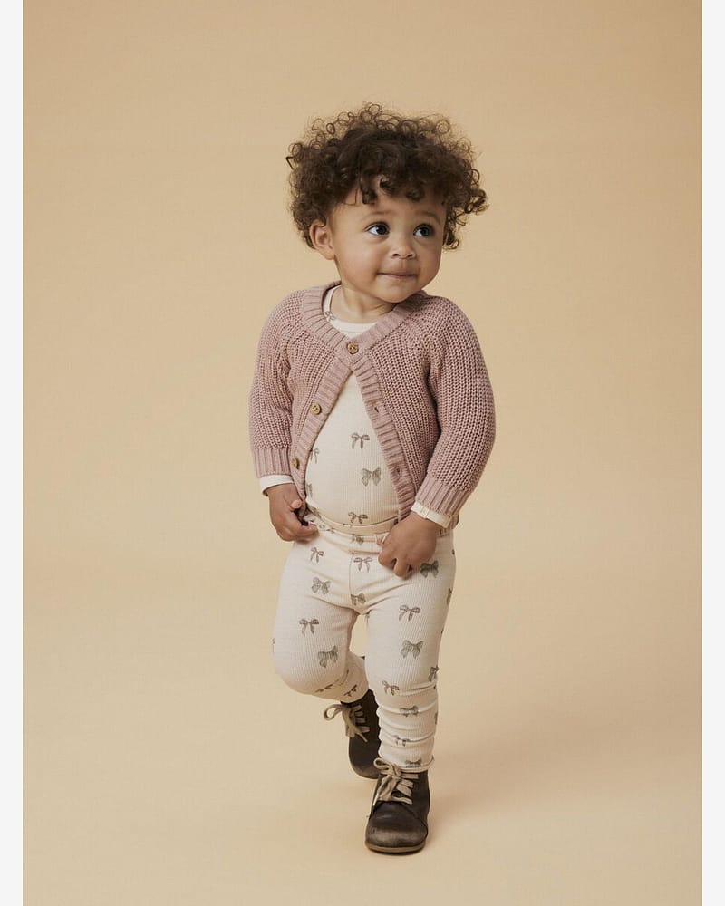 Cardigan Baby - Strikket, Øko Bomull | Emlen LS Knit