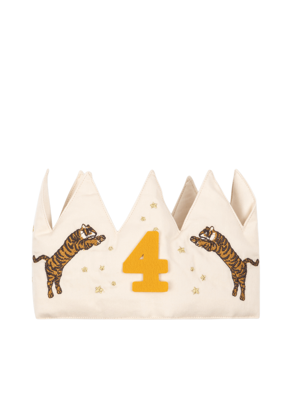 Bursdagskrone Barn 1-9år – Økologisk & Resirkulert | Fabric Birthday Crown, Tiger