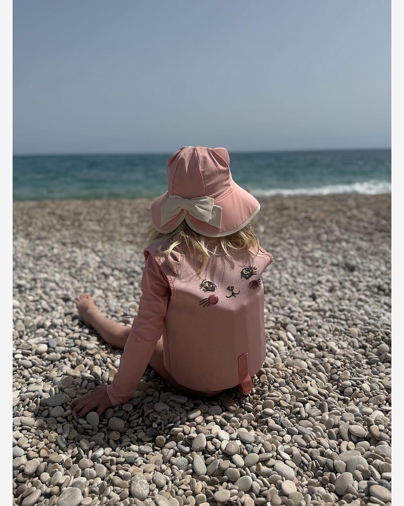 Badehatt m/ Stor Brem & Katteører - UPF 40+ | Kitty Swim Hat