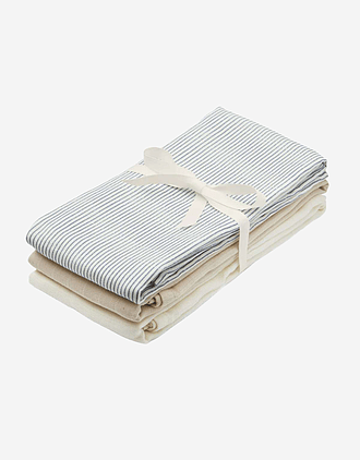 Blå Mix - Stripes blue, Praline, Creme White