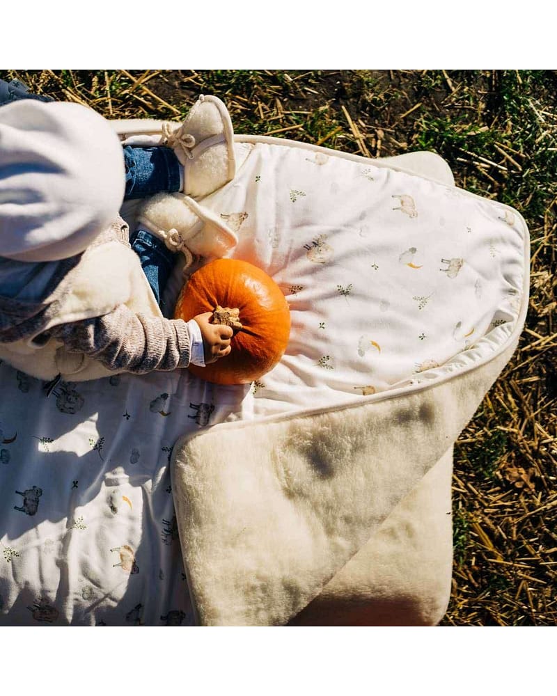 Babyteppe Ull / Lekematte - Tykk Ullfleece av Merino | 80x100cm