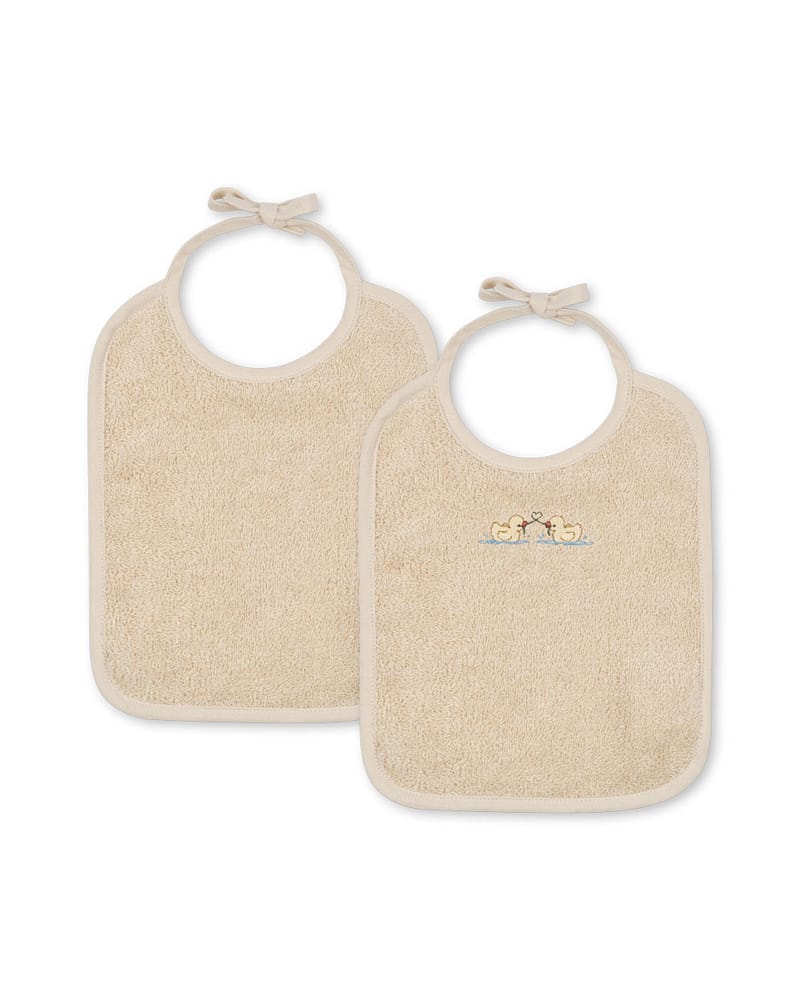 Siklesmekke til Baby, 2pk - Øko Bomullsfrotté | Figo 2 Pack Terry Bibs GOTS