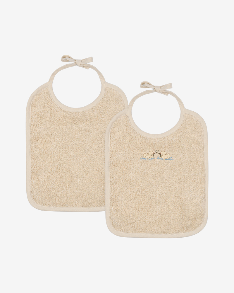 Siklesmekke til Baby, 2pk - Øko Bomullsfrotté | Figo 2 Pack Terry Bibs GOTS