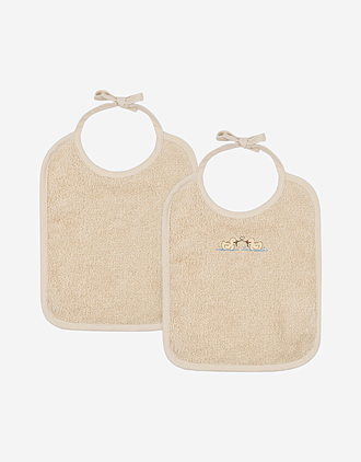 Siklesmekke til Baby, 2pk - Øko Bomullsfrotté | Figo 2 Pack Terry Bibs GOTS