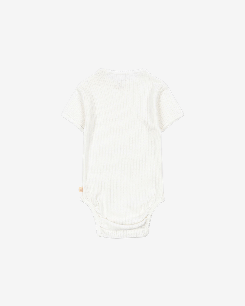 Body Kortermet - 100% Øko Bomull, Pointelle | Minnie Short Sleeve Body