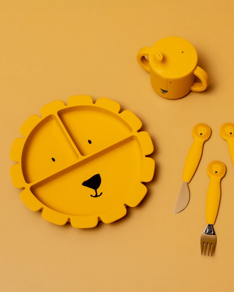 Tallerken med flere rom & Sugekopp - Silikon