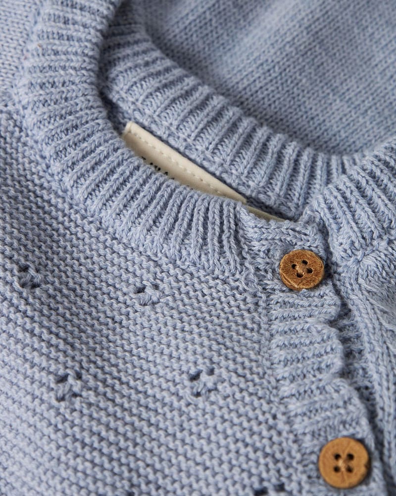 Cardigan Baby - Strikket, Øko Bomull | Laguna LS Wrap Knit