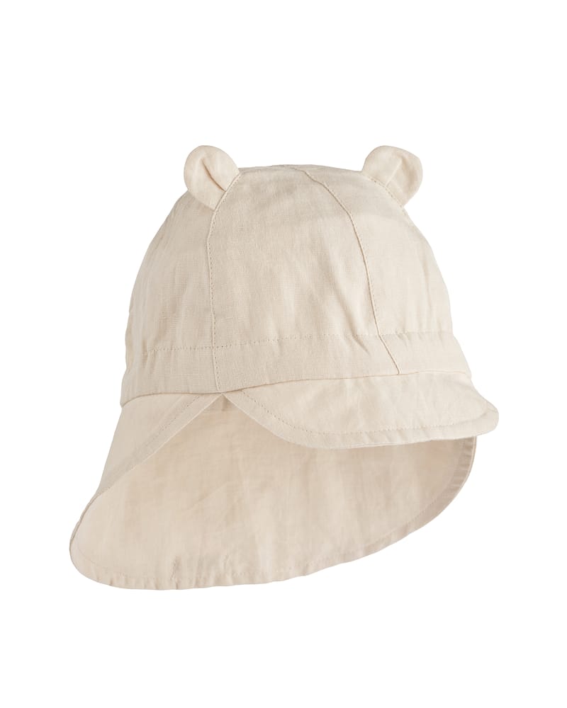 Solhatt m/ Nakkeskygge - Økologisk Lin og Bomull | Gorm