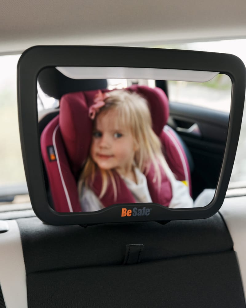 BeSafe Bilspeil Baby Mirror XL ² - m/ Fjernkontrollstyrt LED lys