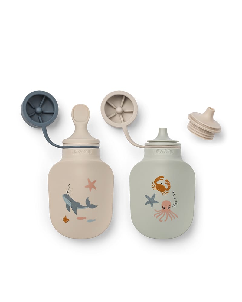 Smoothie Poser 2pk M/ Skje - Silikon