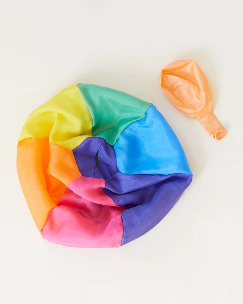 Ballong Ball-Cover, 100% Silke - Lekeball 25cm | Rainbow Baloon Ball