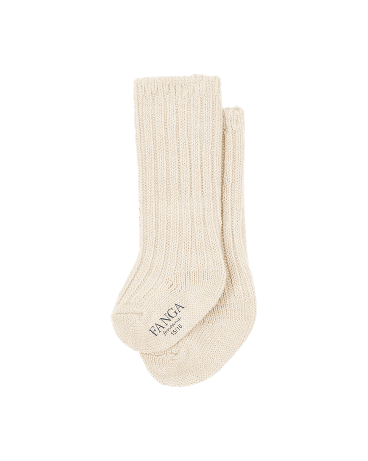 Ullsokker Baby – Knestrømpe 3/4-lengde | Lana Heavy Knitted Socks, Off White Melange