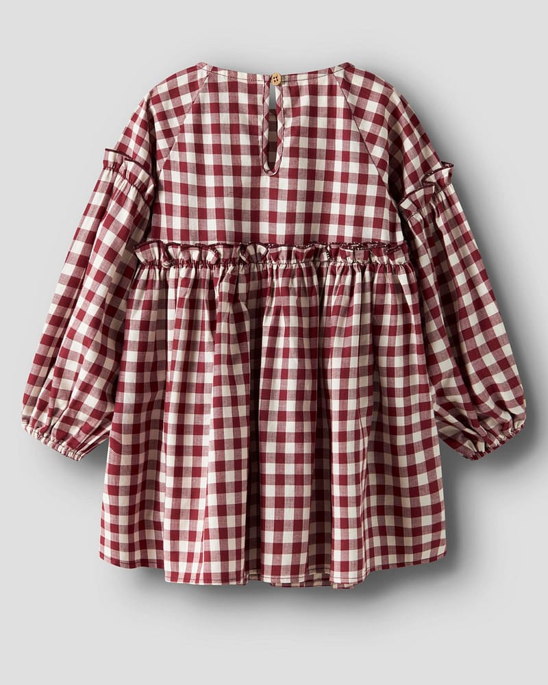 Kjole Barn M/ Volanger - Øko bomull | NMFRIO LS LOOSE DRESS LIL