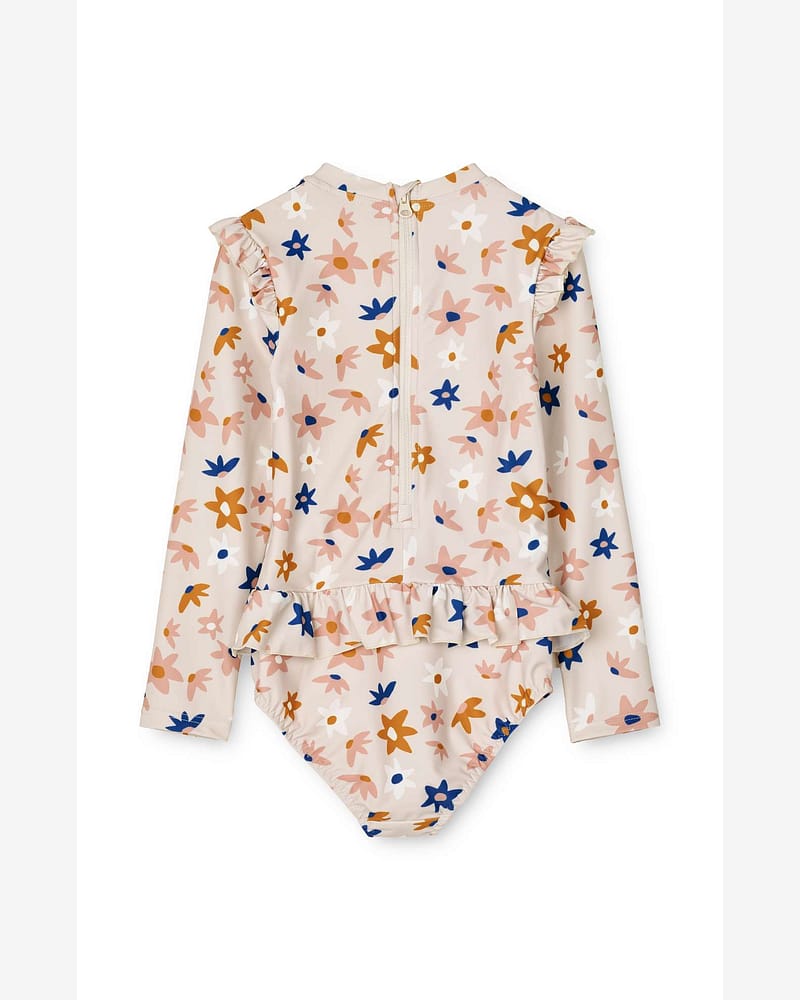 Badedrakt med Armer og Volanger - UV drakt UPF 40+ | Sille