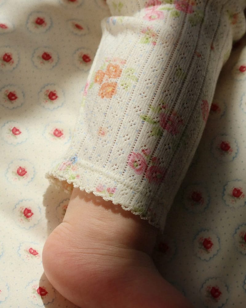 Heldress - 100% Øko Bomull, Pointelle | Minnie Onesie GOTS