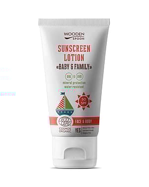 wooden spoon solkrem baby family mineral spf50 150ml