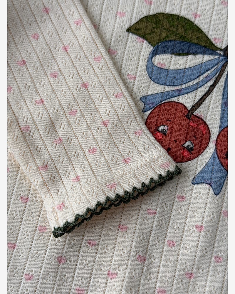 Heldress - 100% Øko Bomull, Pointelle | Minnie Onesie GOTS