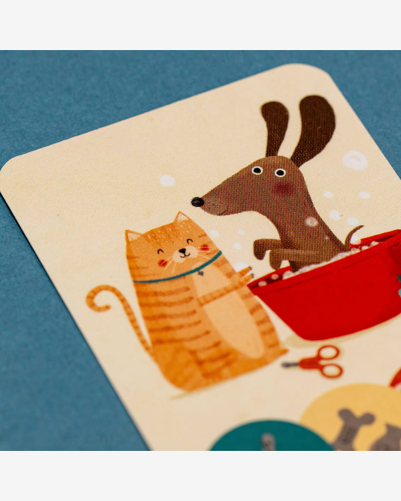 Brettspill Barn 4år, Pocket size - Memoryspill med Kjæledyrtema | Bobby & Mish Tiny Game