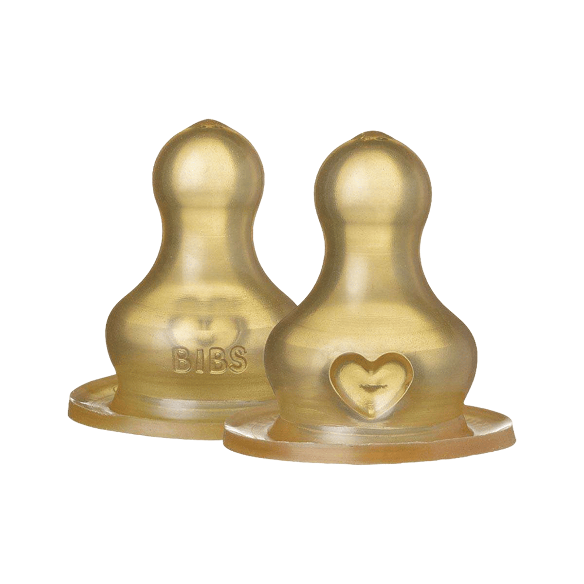 BIBS Flaskesmokk 2pk - Antikolikk - Naturgummi - Slow Flow