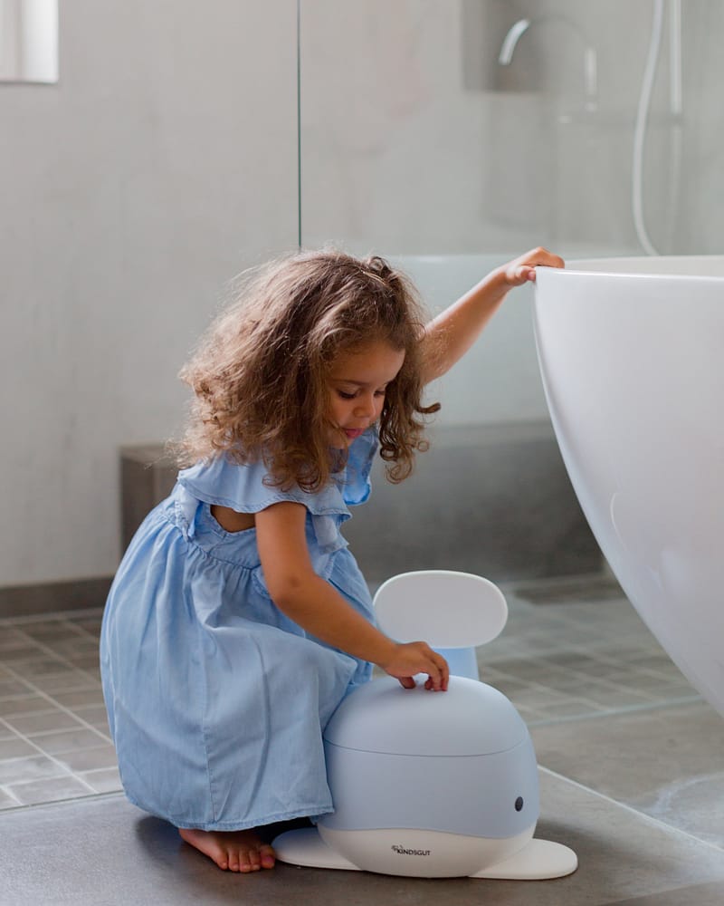 Pottestol Hval m/ Høy Ryggstøtte - Sklisikker og Enkel å Rengjøre