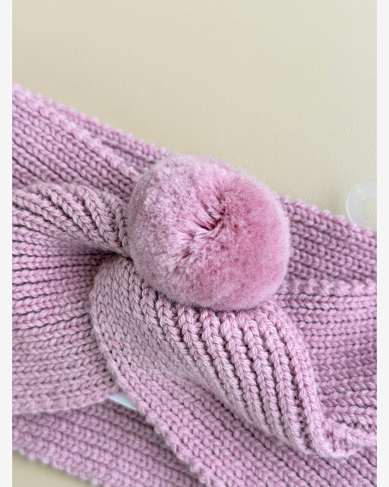 Pannebånd med dusk - 100% Merino | Hodebånd Pompon