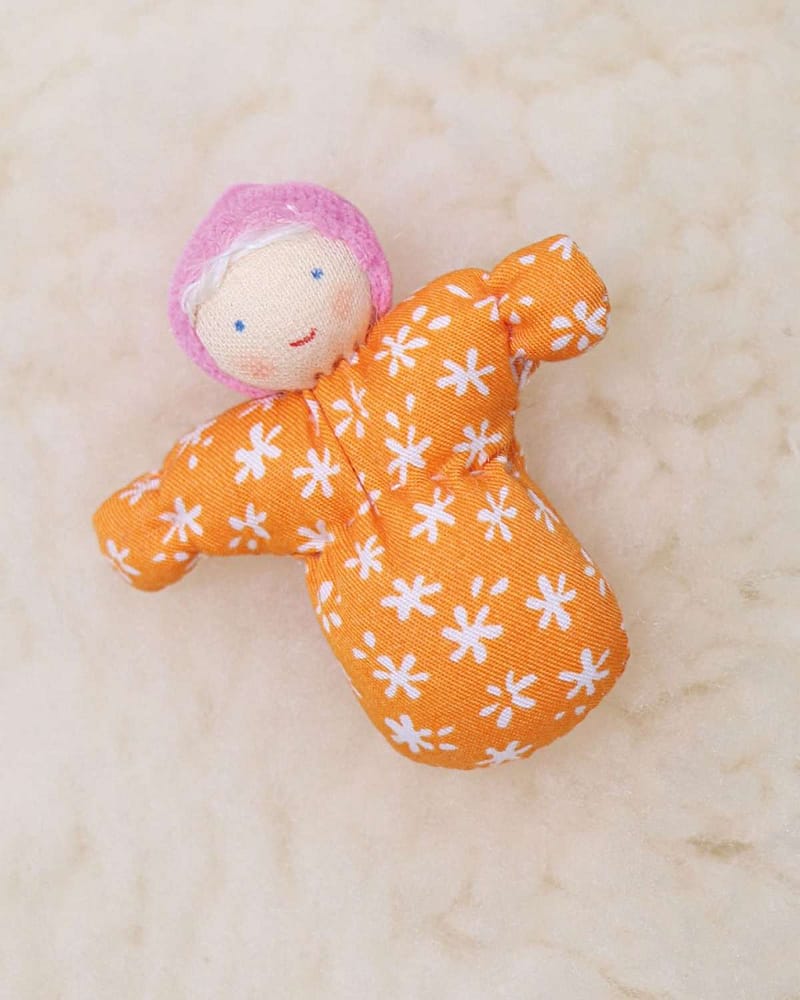 Dukke Baby - Liten 7cm - Håndlaget | Baby Doll