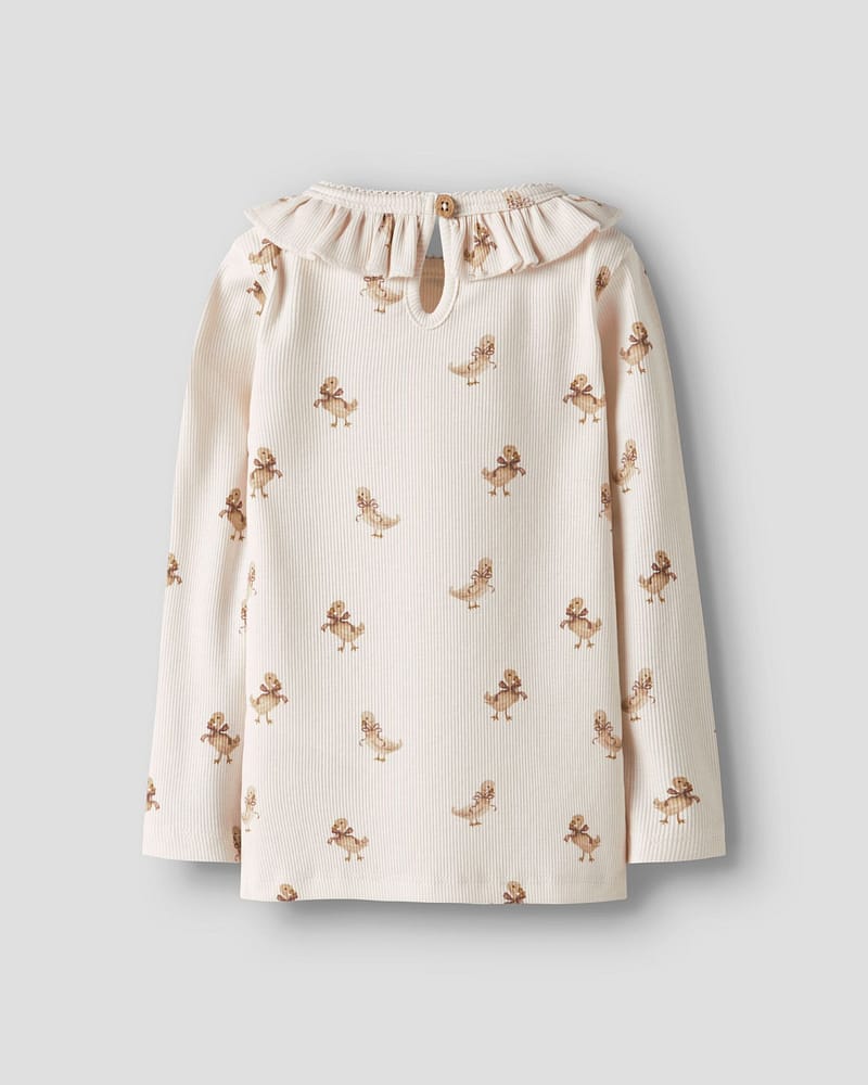 Trøye Langermet M/ Blonder Barn - Ribb, Øko TENCEL | LAVO LOA LS SLIM TOP LIL