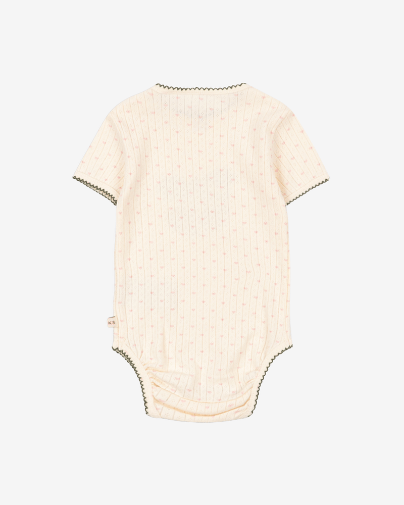 Body Kortermet - 100% Øko Bomull, Pointelle | Minnie Short Sleeve Body